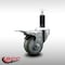 Service Caster 3'' SS Gray Poly Swivel 1-1/8'' Expanding Stem Caster Total Lock Brake SCC-SSEXTTL20S314-PPUB-118 - alternate 2